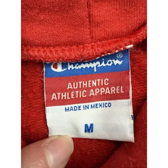 Champion Miami University Hoodie Relaxed Sweatshirt Red Mens Medium - Picture 2 of 5